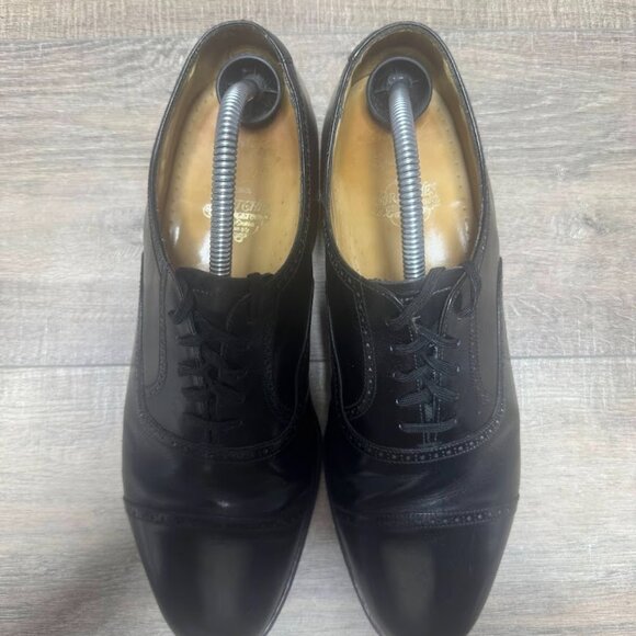 Britches of Georgetown Black Leather Cap Toe Oxford Shoes Men\'s Size 10.5 main image 5
